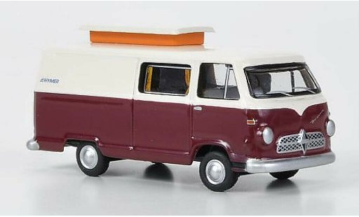 Borgward Hymer camping-car 1/87 Bub Caravano red-white diecast model cars