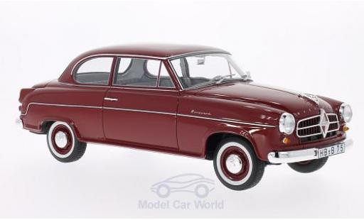 Diecast model cars Borgward Isabella berline Limousine red 1955 1/18 BoS Models
