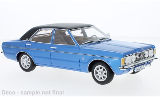 Diecast model cars Ford Taunus TC1 TC GXL metallise blue/black 1972 1/18 BoS Models