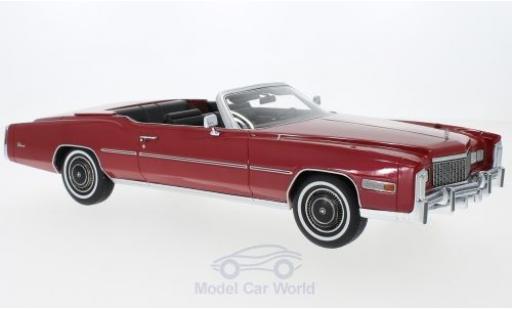 Diecast model cars Cadillac Eldorado Convertible metallic red 1976 1/18 BoS Models