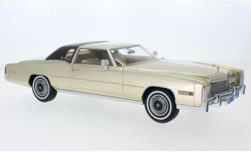 Diecast model cars Cadillac Eldorado Coupe gold/matt-black 1976 1/18 BoS Models