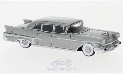 Diecast model cars Cadillac Fleetwood Limousine 75 metallic grey 1958 1/87 BoS Models