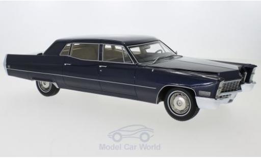 Diecast model cars Cadillac Fleetwood Series 75 Limousine metallic blue 1967 1/18 BoS Models