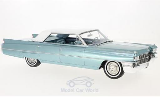 Diecast model cars Cadillac Sedan Sedan de Ville metallic turquoise/white 1963 1/18 BoS Models