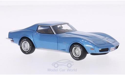 Diecast model cars Chevrolet Corvette Coupe (C3) metallic blue 1973 1/43 BoS Models