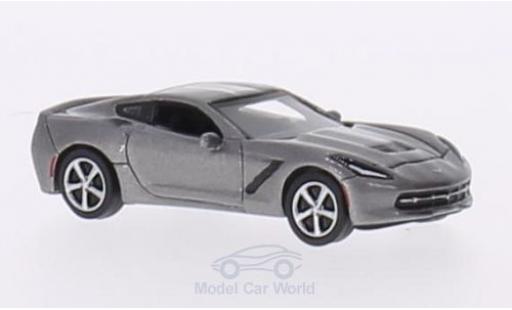 Diecast model cars Chevrolet Corvette Stingray (C7) metallic grey 2013 1/87 BoS Models