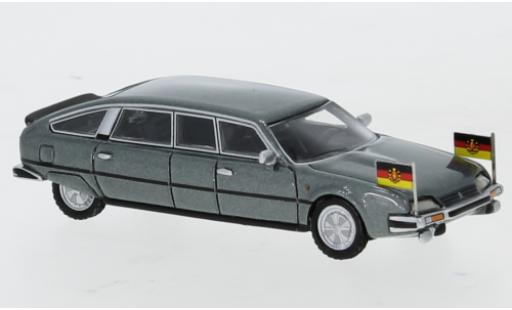 Diecast model cars Citroen CX Berline Nilsson metallic grey 1985 DDR-Staatslimousine avec Standarten 1/87 BoS Models