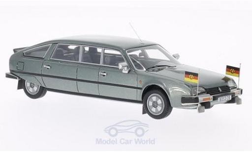 Diecast model cars Citroen CX Berline Nilsson metallic grey 1985 DDR-Staatslimousine with Standarten 1/43 BoS Models