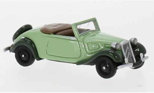 Diecast model cars Citroen Traction Cabriolet Avant Convertible green/green 1936 1/87 BoS Models