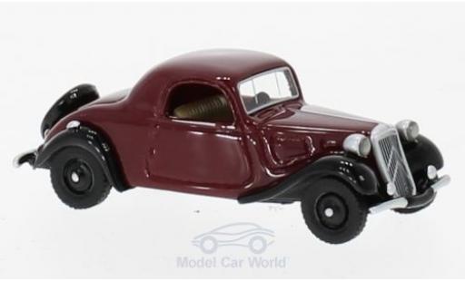 Diecast model cars Citroen Traction Cabriolet Avant Faux Convertible red/black 1936 1/87 BoS Models