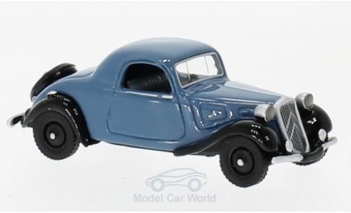 Diecast model cars Citroen Traction Cabriolet Avant Faux Convertible blue/black 1936 1/87 BoS Models