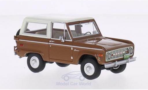 Diecast model cars Ford Bronco Wagon brown/white 1970 1/43 BoS Models