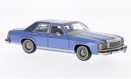 Diecast model cars Ford LTD Crown Victoria metallic blue/matt-blue 1987 limit&Atilde;&copy;e edition 1/43 BoS Models