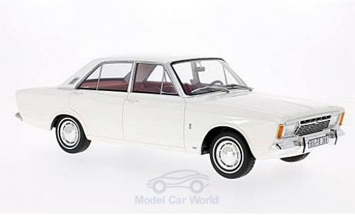 Diecast model cars Ford Taunus 17M P7 (P7a) white 1967 1/18 BoS Models