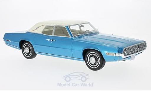 Diecast model cars Ford Thunderbird Glamour Bird Landau metallic blue/white 1968 1/18 BoS Models
