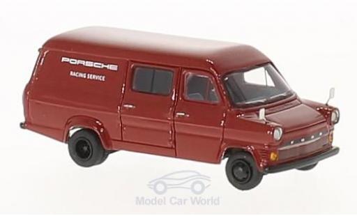 Diecast model cars Ford Transit Mk1 Mk. I red Porsche Racing Service 1965 1/87 BoS Models