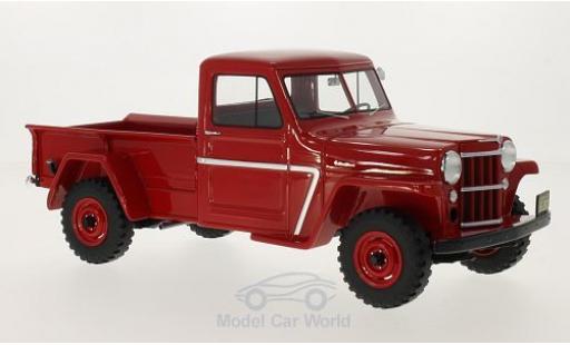 Diecast model cars Jeep Willys Pick Up red 1954 1/18 BoS Models