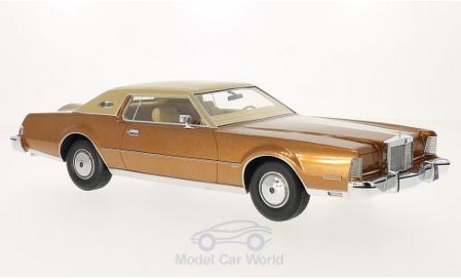 Diecast model cars Lincoln Continental 1974 Mark IV Luxus metallic brown/matt-beige 1/18 BoS Models
