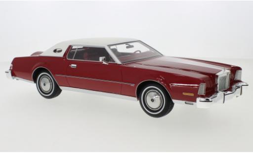 Diecast model cars Lincoln Continental 1974 Mark IV metallic red/white 1/18 BoS Models