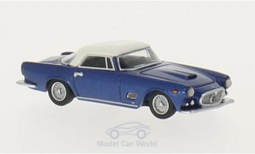 Diecast model cars Maserati 3500 GT Base metallic blue/white 1957 1/87 BoS Models
