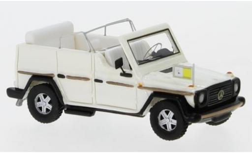 Diecast model cars Mercedes Classe G Utilitaire G Papamobil metallise white 1980 1/87 BoS Models