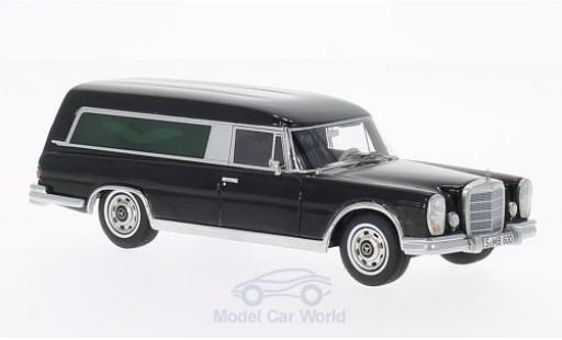 Diecast model cars Mercedes 600 Utilitaire Pollmann black Bestattungswagen 1/43 BoS Models