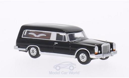 Diecast model cars Mercedes 600 Utilitaire (W100) Pollmann black 1969 Bestattungswagen 1/87 BoS Models