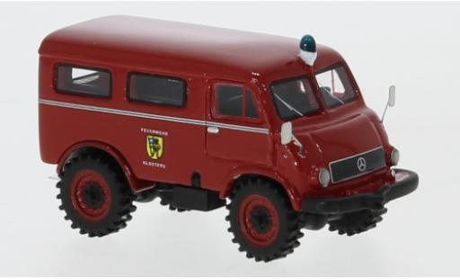 Diecast model cars Mercedes Unimog 401-404 402 Fire brigade 1956 pompiers Klosters 1/87 BoS Models