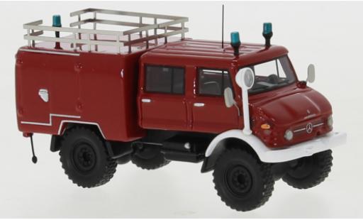 Diecast model cars Mercedes Unimog 406-425 U416 DoKa Fire brigade 1977 1/87 BoS Models