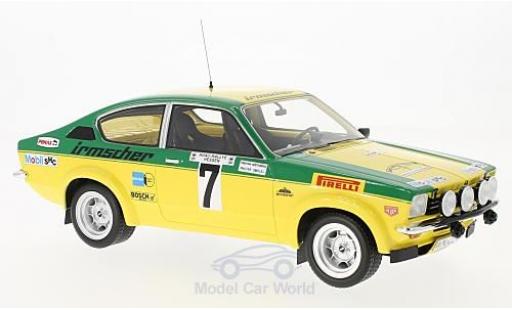 Diecast model cars Opel Kadett C GT C /E No.7 Rally DM Rally Hessen 1976 W.Smolej/C.Geistd&Atilde;&para;rfer 1/18 BoS Models