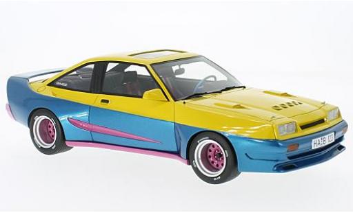 Diecast model cars Opel Manta B Mattig B yellow/blue 1991 avec Glashubroof 1/18 BoS Models