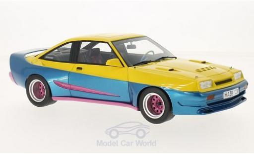 Diecast model cars Opel Manta B Mattig B yellow/metallic blue 1991 1/18 BoS Models