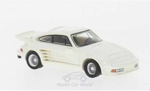 Diecast model cars Porsche 911 Turbo Gemballa Avalanche metallic white 1986 1/87 BoS Models