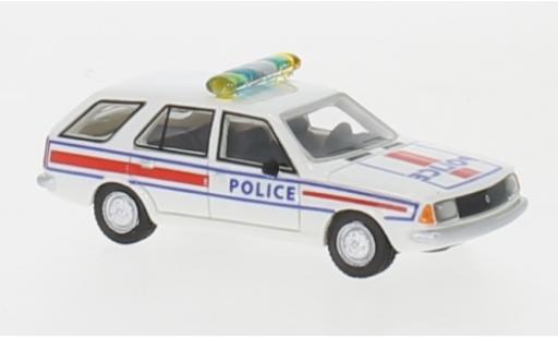 Diecast model cars Renault 18 Break Estate white/Dekor Police 1978 1/87 BoS Models