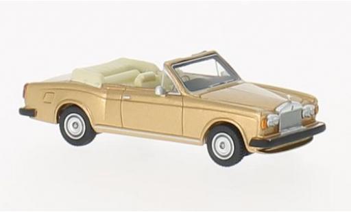 Diecast model cars Rolls Royce Corniche Convertible gold RHD 1974 1/87 BoS Models