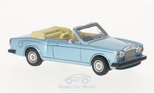 Diecast model cars Rolls Royce Corniche Convertible metallic blue RHD 1974 1/87 BoS Models
