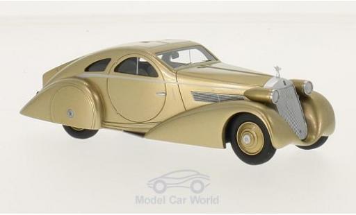 Diecast model cars Rolls Royce Phantom Jonckheere Coupe I Aerodynamic gold RHD 1935 1/43 BoS Models