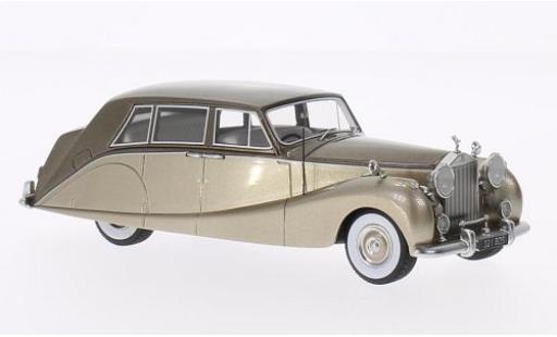 Diecast model cars Rolls Royce Silver Wraith Hooper Empress Line by metallic beige/metallic brown 1956 1/43 BoS Models