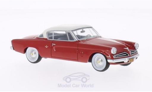 Diecast model cars Studebaker Commander Starliner red/white 1953 1/87 BoS Models