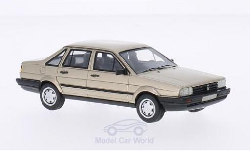 Diecast model cars Volkswagen Passat B2 /Santana metallic beige 1986 1/43 BoS Models