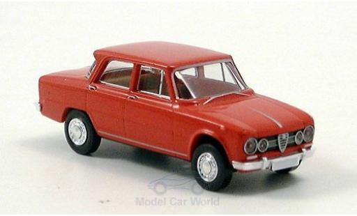 Diecast model cars Alfa Romeo Giulia 1600 red without Vitrine 1/87 Brekina