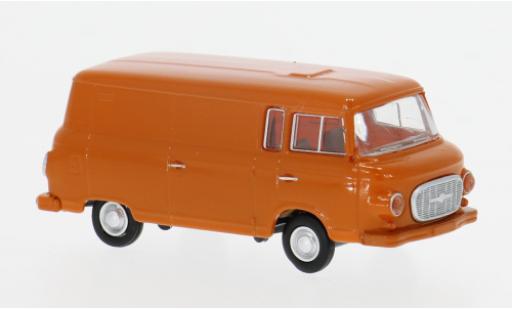 Diecast model cars Barkas B 1000 fourgon van orange 1962 1/87 Brekina