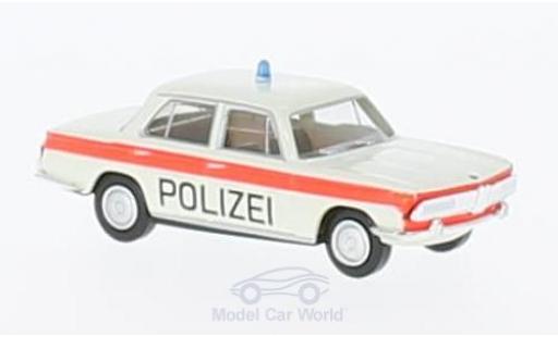 Diecast model cars Bmw 2000 police white/orange Solothurn 1/87 Brekina