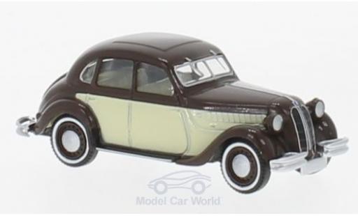 Diecast model cars Bmw 326 berline brown/beige 1/87 Brekina