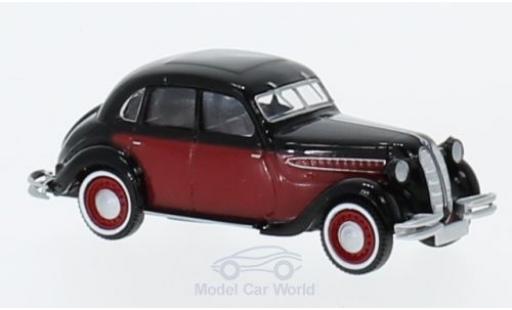Diecast model cars Bmw 326 berline black/red 1/87 Brekina