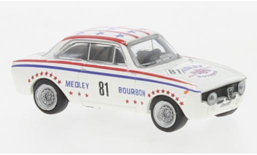 Diecast model cars Alfa Romeo Giulia sprint gta A 1300 Medley Bourbon 1971 1/87 Brekina