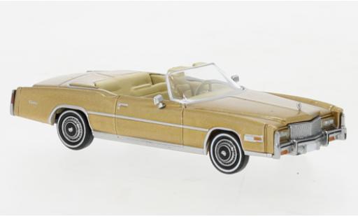 Diecast model cars Cadillac Eldorado Convertible metallise beige 1976 1/87 Brekina