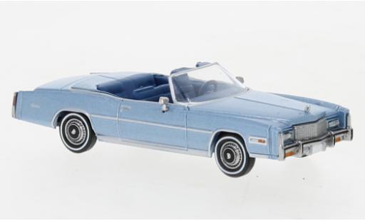 Diecast model cars Cadillac Eldorado Convertible metallise blue 1976 1/87 Brekina