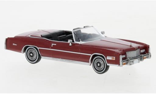 Diecast model cars Cadillac Eldorado Convertible metallise red 1976 1/87 Brekina