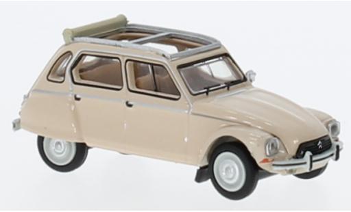 Diecast model cars Citroen Dyane Berline beige 1976 1/87 Brekina
